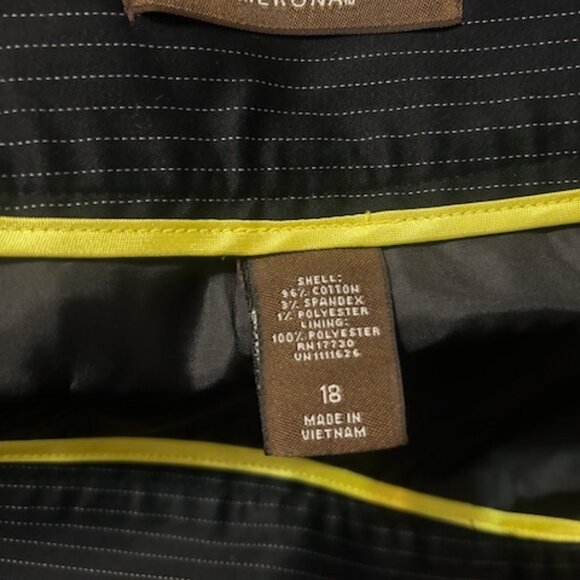 Merona Black/White Ebony stripe high waist fit & flare skirt, size 18 - Picture 4 of 4